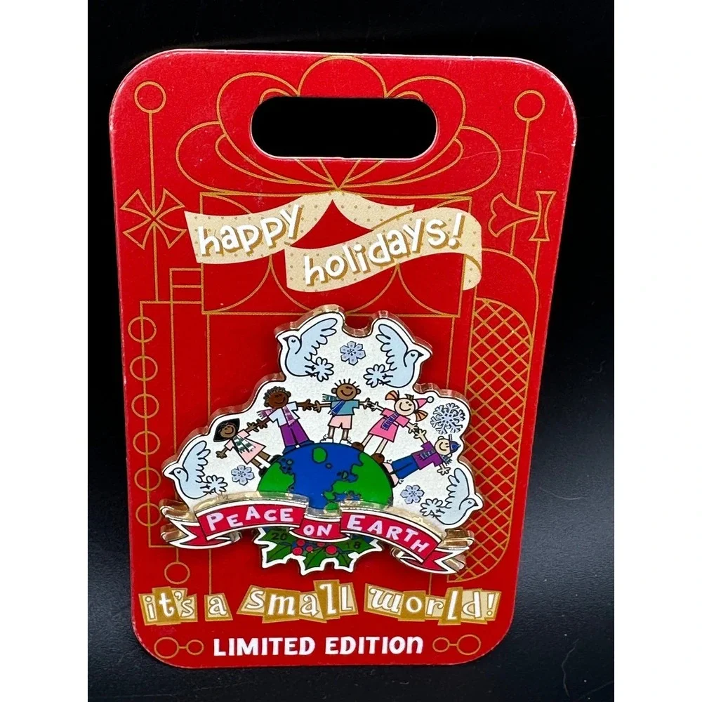 Limited Edition 3000 NWT It's a Small World Disney pin 2018 Peace on Earth DLR
